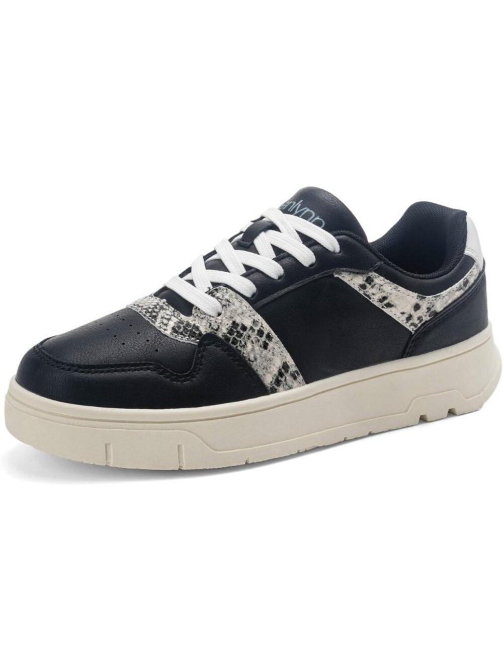 〽️Women's Athletic Sneakers Black Snake Lace-Up Low Top Breathable Closed Toe